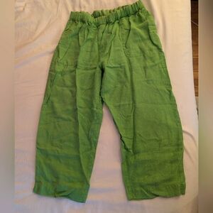 Lino By Chico Linen Bright Green Pants